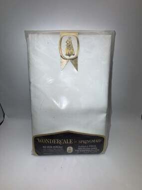 Vintage Wondercale by Springmaid No-Iron Percale White Pillow Cases